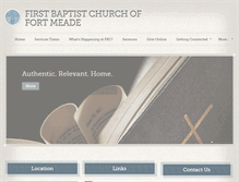 Tablet Screenshot of fbcfortmeade.org